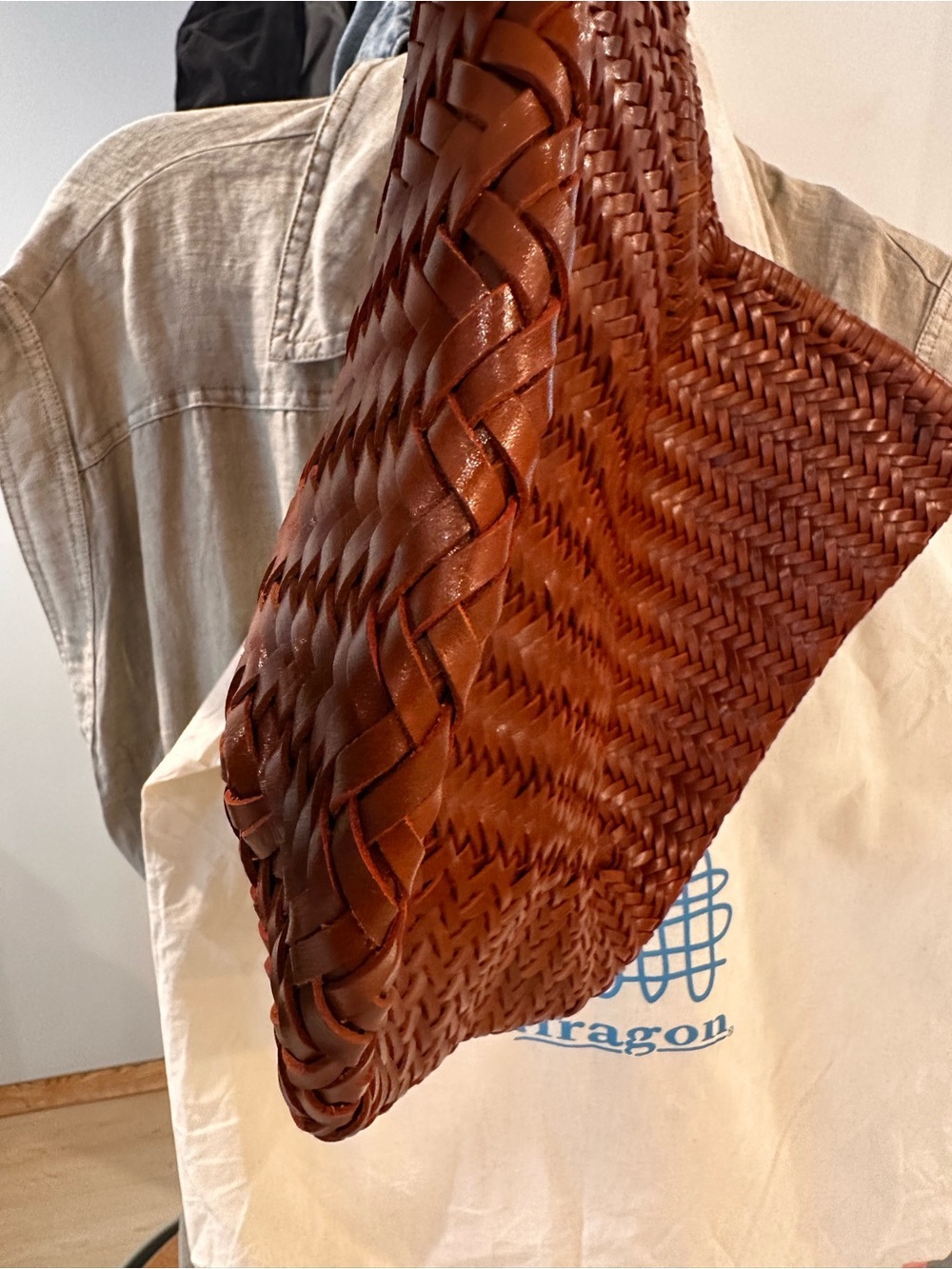 Dragon Diffusion Nantucket Basket Bag in Tan - Picture 4 of 12